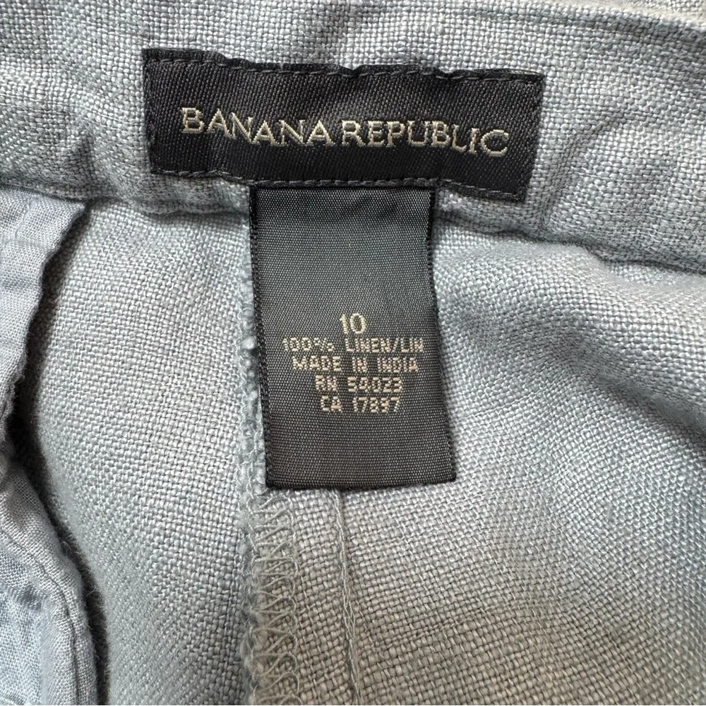 Vintage Banana Republic 100% Linen High Rise Wide Leg Pants Size 10